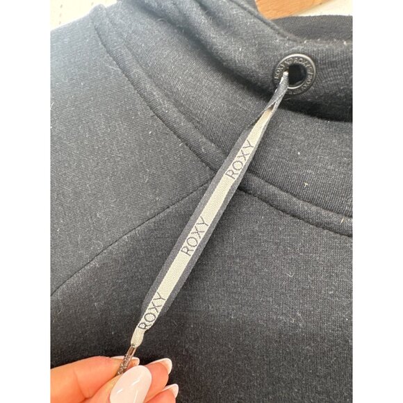 Roxy Womens Hoodie Sz XL Liberty Fleece Snowboarding Black/Beige Floral Beachy - Picture 5 of 13